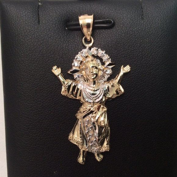 10K YELLOW REAL GOLD DIVINO NINO BABY JESUS Pendant 2.9gr